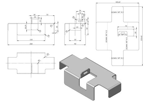 sheet metal part drawings|solidworks sheet metal drawings.